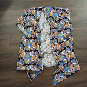 RARE NOOWORKS FLOWER POWER KIMONO SHAWL GUC DESIGNER US M/L